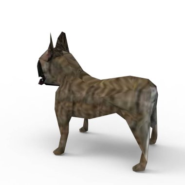 Bir blender aracı kullanılarak oluşturulan köpek 3d render