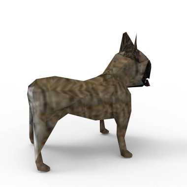 Bir blender aracı kullanılarak oluşturulan köpek 3d render