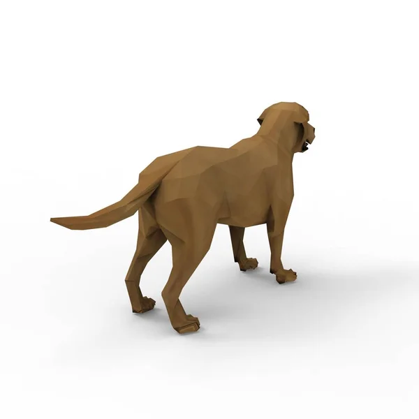 3D-рендеринг собаки, созданный с помощью инструмента блендера — стоковое фото