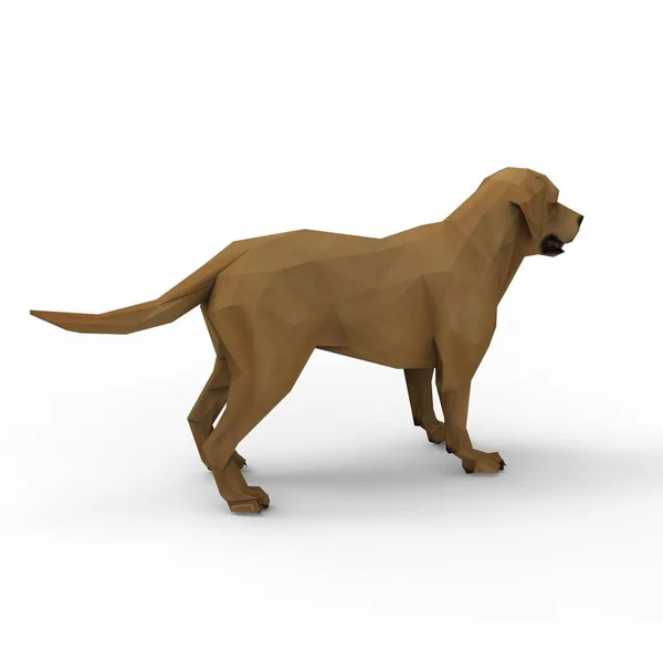 Bir blender aracı kullanılarak oluşturulan köpek 3d render — Stok fotoğraf