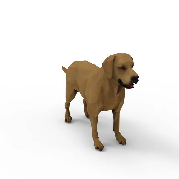 Rendering 3d di cane creato utilizzando uno strumento frullatore — Foto Stock