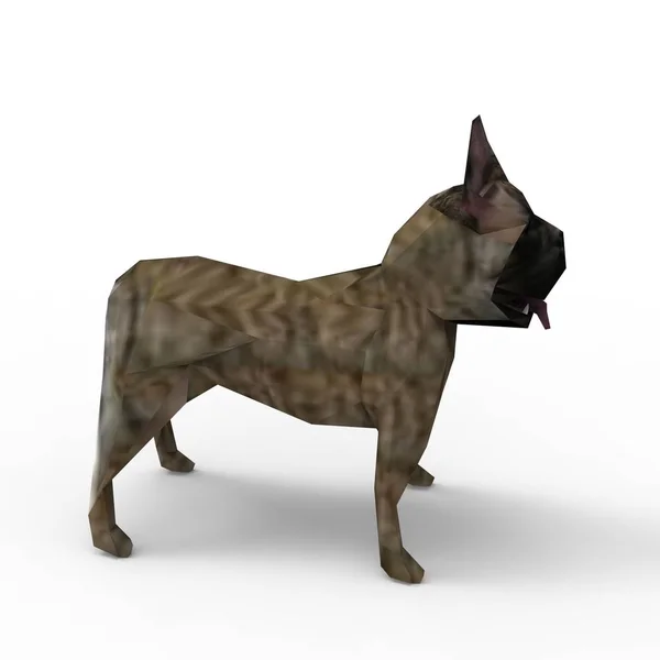 3D vykreslování psa vytvořeného pomocí nástroje mixéru — Stock fotografie