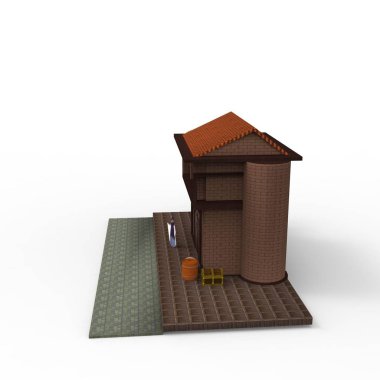 ev alanı işleme sonuçları blender uygulamasından 3D tasarım