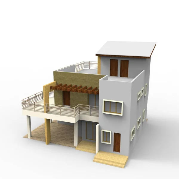 3D design of home space rendering results from the blender application — Stock Photo, Image