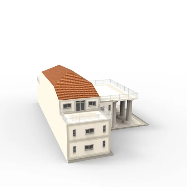 집 공간 렌더링 결과 믹서 응용 프로그램에서 3d 디자인 — 스톡 사진