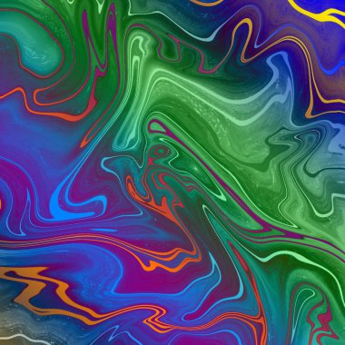 Yağlı boya çizgileri olan sıvı soyut arkaplan