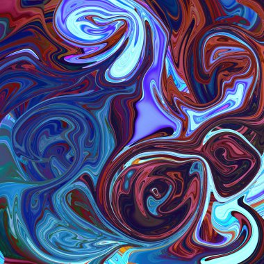 Yağlı boya çizgileri olan sıvı soyut arkaplan