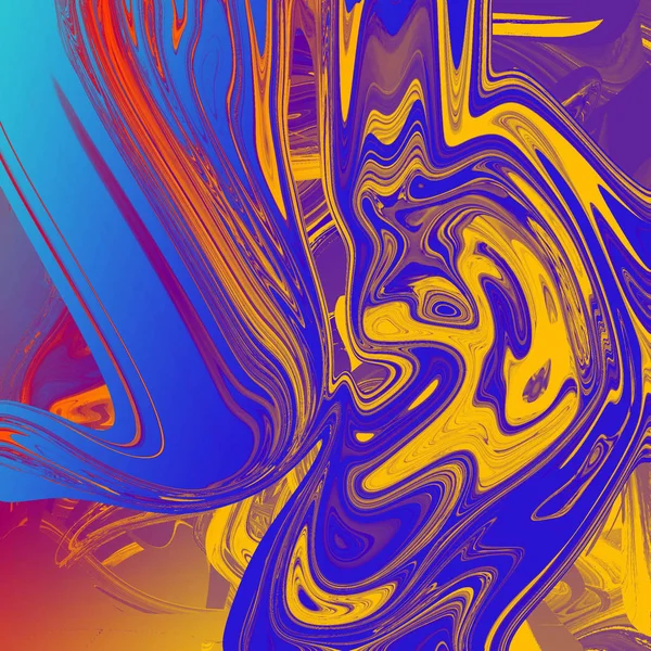 Liquid abstract background with oil painting streaks — Stock Photo, Image