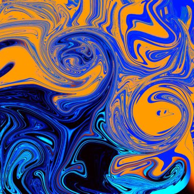 Yağlı boya çizgileri olan sıvı soyut arkaplan