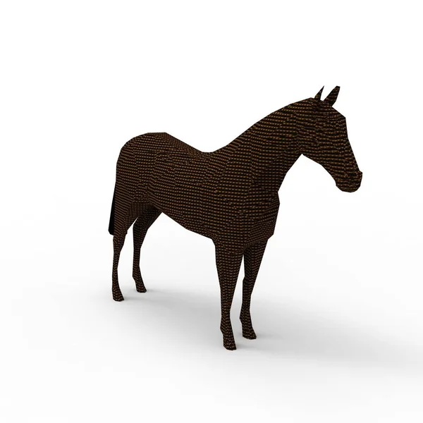 3d representación de caballo creado mediante una herramienta de licuadora —  Fotos de Stock