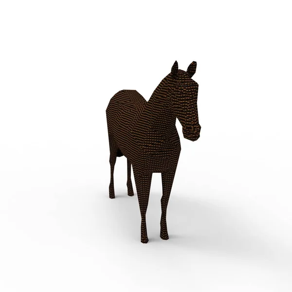 3d representación de caballo creado mediante una herramienta de licuadora —  Fotos de Stock