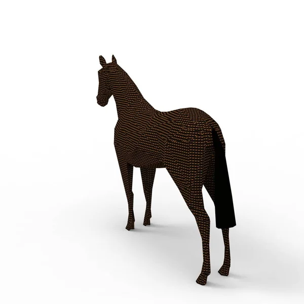 3d representación de caballo creado mediante una herramienta de licuadora —  Fotos de Stock