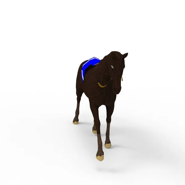 3D απόδοση του αλόγου που δημιουργήθηκε με τη χρήση ενός εργαλείου μπλέντερ — Φωτογραφία Αρχείου