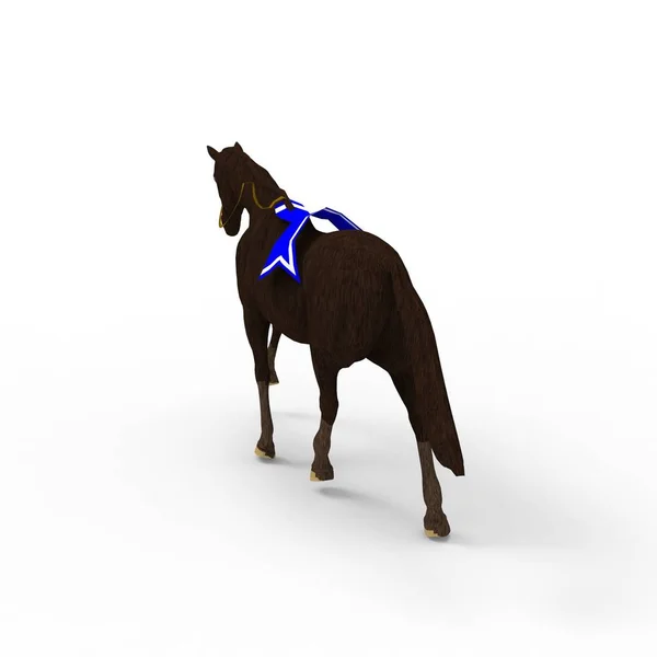 Renderowanie 3D koni utworzonych za pomocą narzędzia miksera — Zdjęcie stockowe