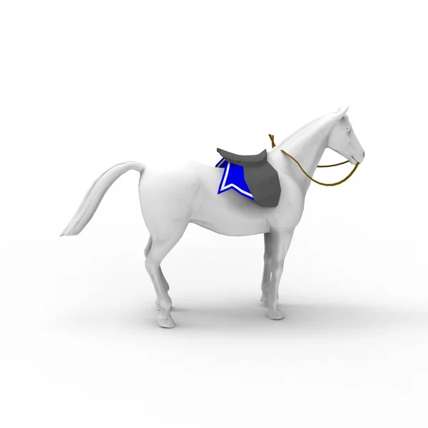 3d renderização de cavalo criado usando uma ferramenta de liquidificador — Fotografia de Stock