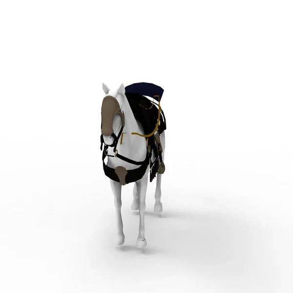 ブレンダーツールを使用して作成された馬の3Dレンダリング — ストック写真