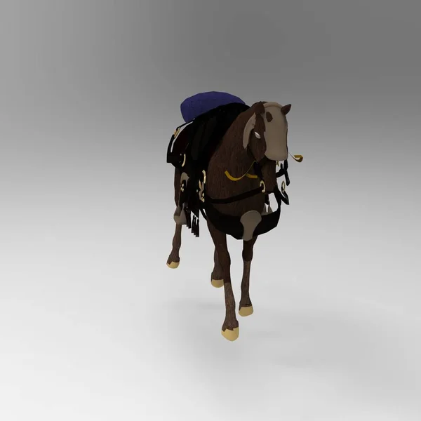 3d representación de caballo creado mediante una herramienta de licuadora —  Fotos de Stock