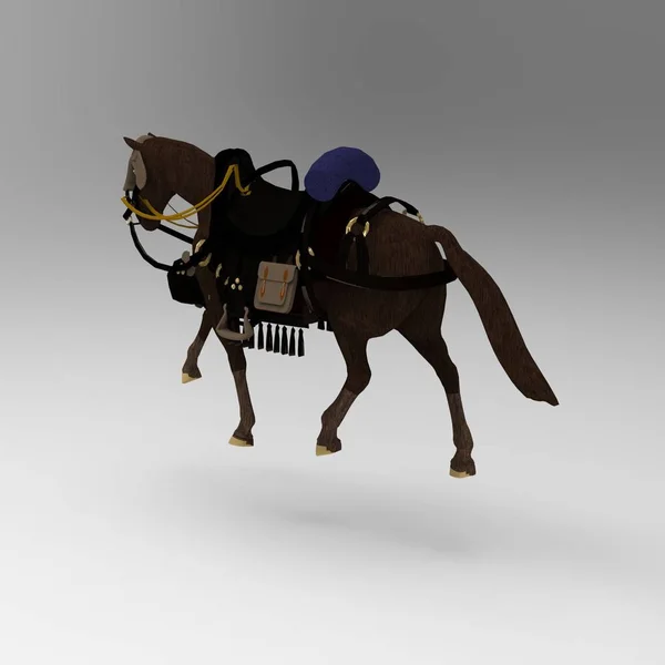 3d rendering of horse created by using a blender tool — Stock Photo, Image