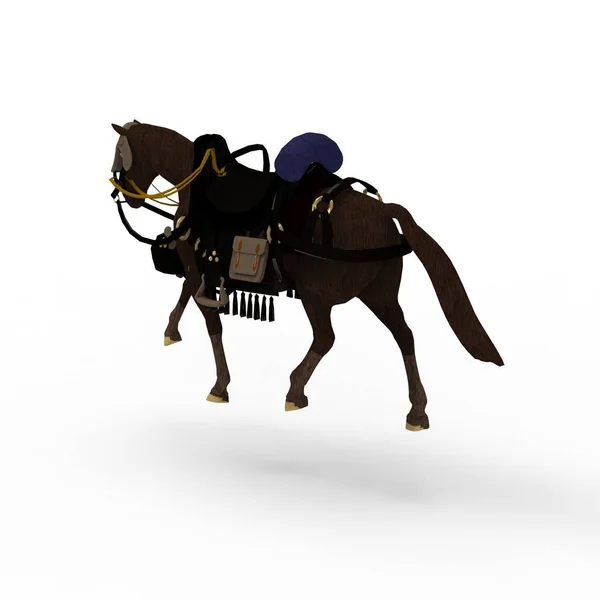 3D-рендеринг лошади, созданный с помощью инструмента блендера — стоковое фото