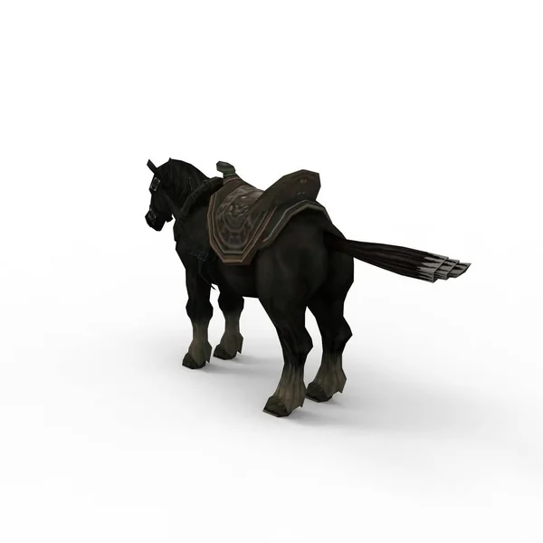 3D-rendering van paard gemaakt met een blender tool — Stockfoto