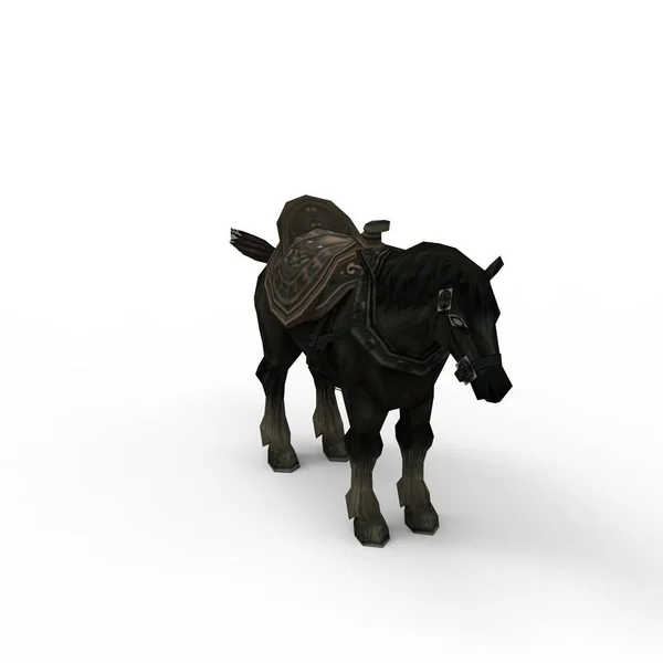 3D-rendering av häst som skapats med hjälp av en mixer verktyg — Stockfoto