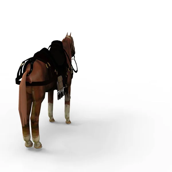 ブレンダーツールを使用して作成された馬の3Dレンダリング — ストック写真