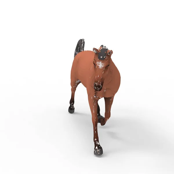 Rendement 3D du cheval créé à l'aide d'un outil de mixage — Photo