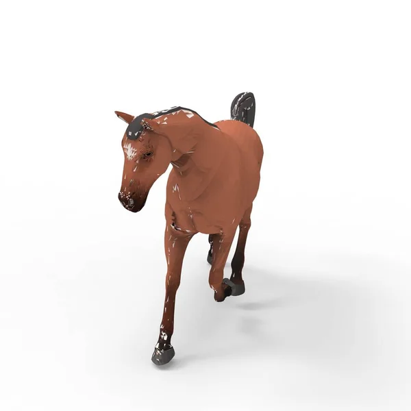 3d representación de caballo creado mediante una herramienta de licuadora — Foto de Stock