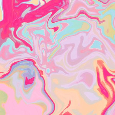 Yağlı boya çizgileri olan sıvı soyut arkaplan