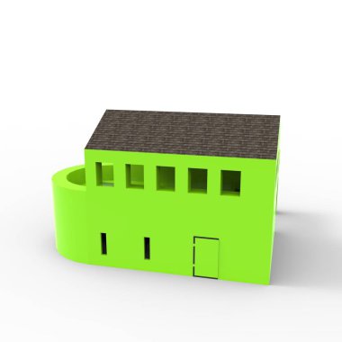 ev alanı işleme sonuçları blender uygulamasından 3D tasarım