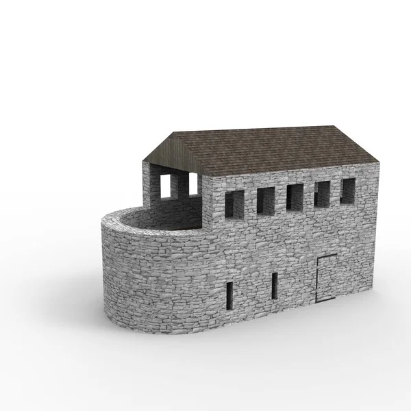 3D design av hem utrymme rendering resultat från programmet blender — Stockfoto