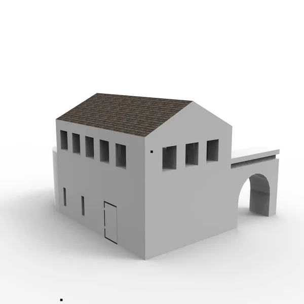 Projektowanie 3D przestrzeni renderowania wyników z aplikacji blender — Zdjęcie stockowe