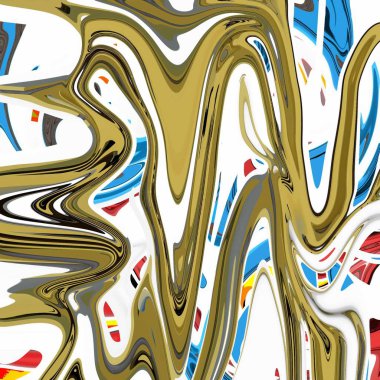 Yağlı boya çizgileri olan sıvı soyut arkaplan