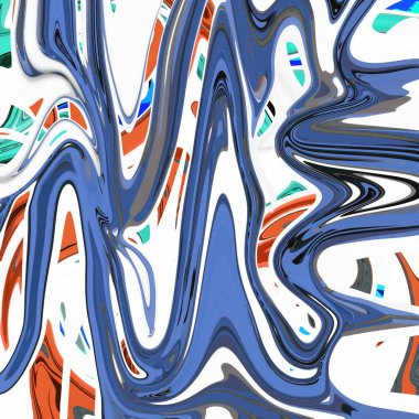 Yağlı boya çizgileri olan sıvı soyut arkaplan