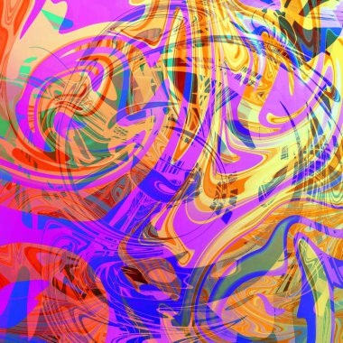 Yağlı boya çizgileri olan sıvı soyut arkaplan