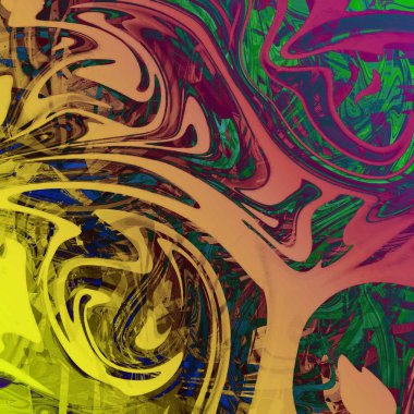 Yağlı boya çizgileri olan sıvı soyut arkaplan