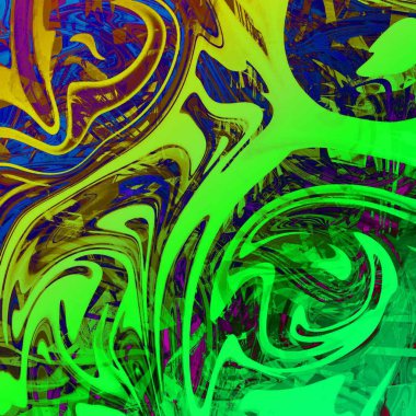 Yağlı boya çizgileri olan sıvı soyut arkaplan