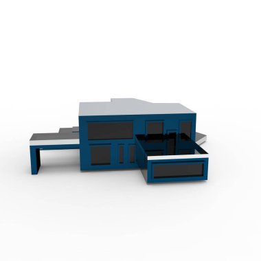 ev alanı işleme sonuçları blender uygulamasından 3D tasarım