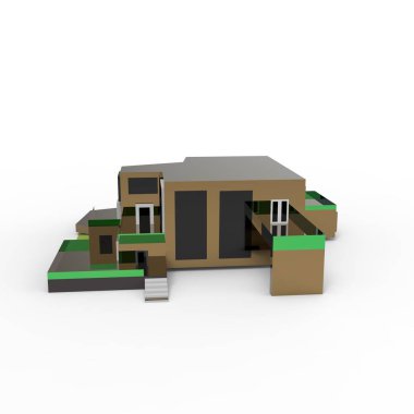 ev alanı işleme sonuçları blender uygulamasından 3D tasarım