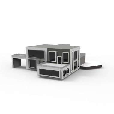 ev alanı işleme sonuçları blender uygulamasından 3D tasarım