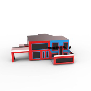 ev alanı işleme sonuçları blender uygulamasından 3D tasarım