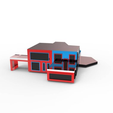 ev alanı işleme sonuçları blender uygulamasından 3D tasarım