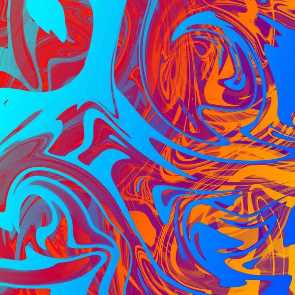 Yağlı boya çizgileri olan sıvı soyut arkaplan