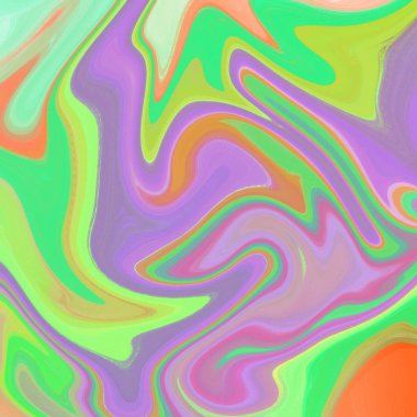 Yağlı boya çizgileri olan sıvı soyut arkaplan