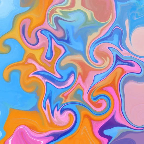 Liquid abstract background with oil painting streaks — Stock Photo, Image