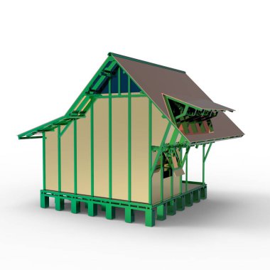 ev alanı işleme sonuçları blender uygulamasından 3D tasarım