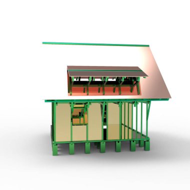 ev alanı işleme sonuçları blender uygulamasından 3D tasarım