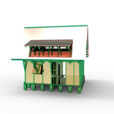ev alanı işleme sonuçları blender uygulamasından 3D tasarım