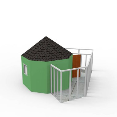 ev alanı işleme sonuçları blender uygulamasından 3D tasarım