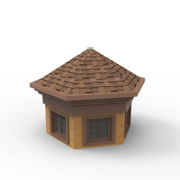 3D-Design von Home Space Rendering-Ergebnissen aus der Blender-Anwendung — Stockfoto